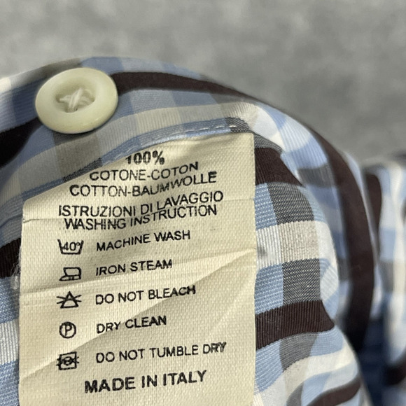 Billy Reid Shirt Mens Medium Plaid Button Up Cotton Italy Made Retro Hipster - Picture 6 of 14